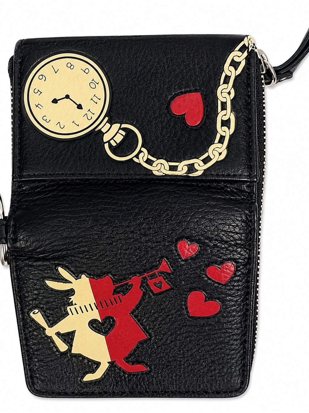 Disney Parks x Vera Bradley Alice in Wonderland Leather Zip Wallet Keychain
